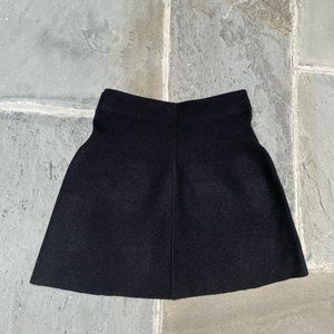 zara black knit skirt size small